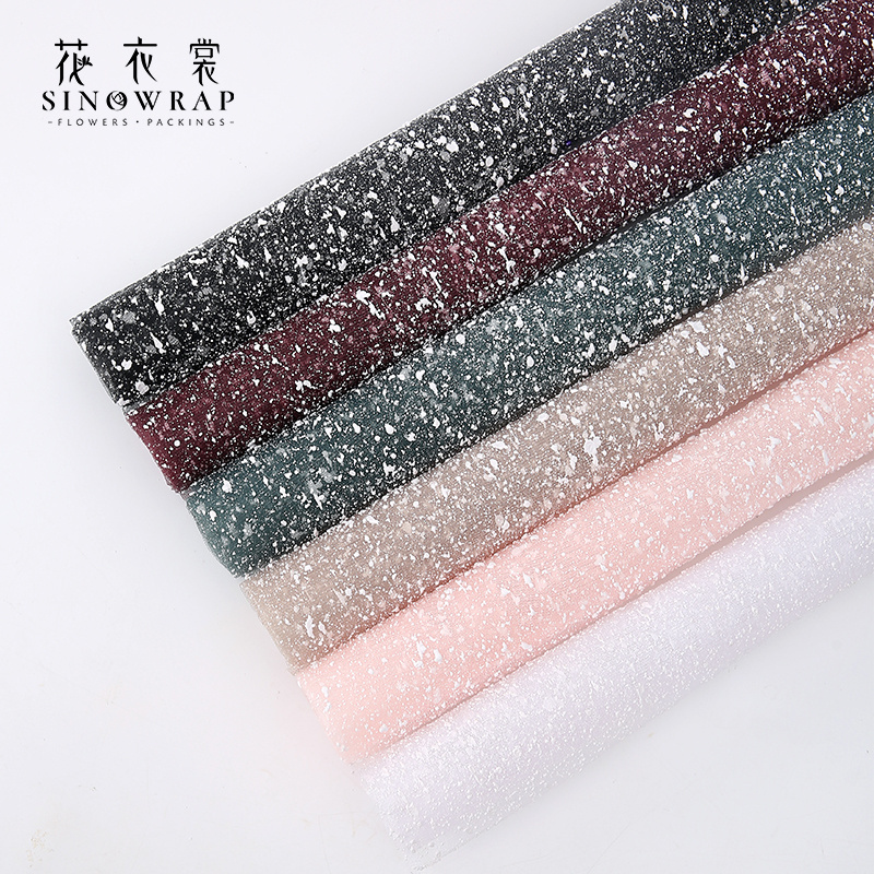 Sinowrap Bouquet Wrapping Paper Mesh Fancy Design High Quality Snow Mesh lower Wrapping Paper