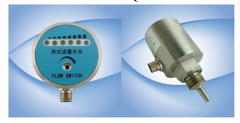 Gas and liquid thermal sensor for pipeline flow Switch monitor following by LED Display