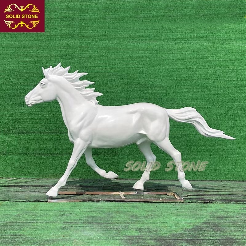 Factory direct supply outdoor fiberglass sculpture life size resin horse