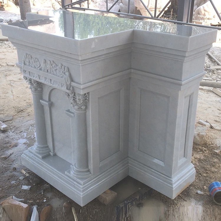 Best New Products unique design hand carved white marble altar The Last Supper home altar design