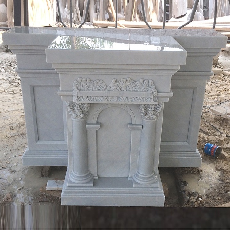 Best New Products unique design hand carved white marble altar The Last Supper home altar design