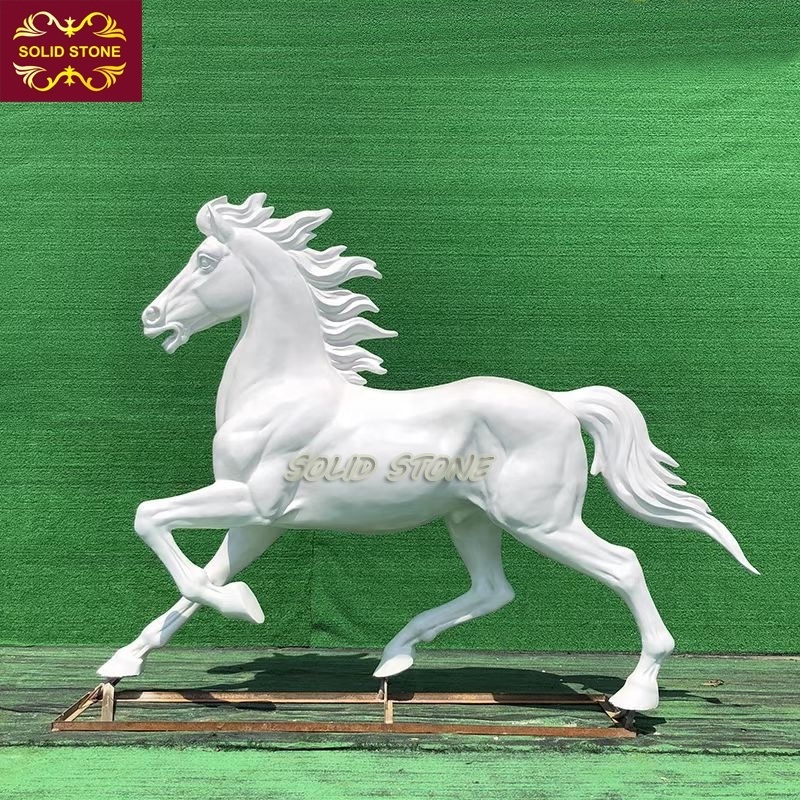 Factory direct supply outdoor fiberglass sculpture life size resin horse