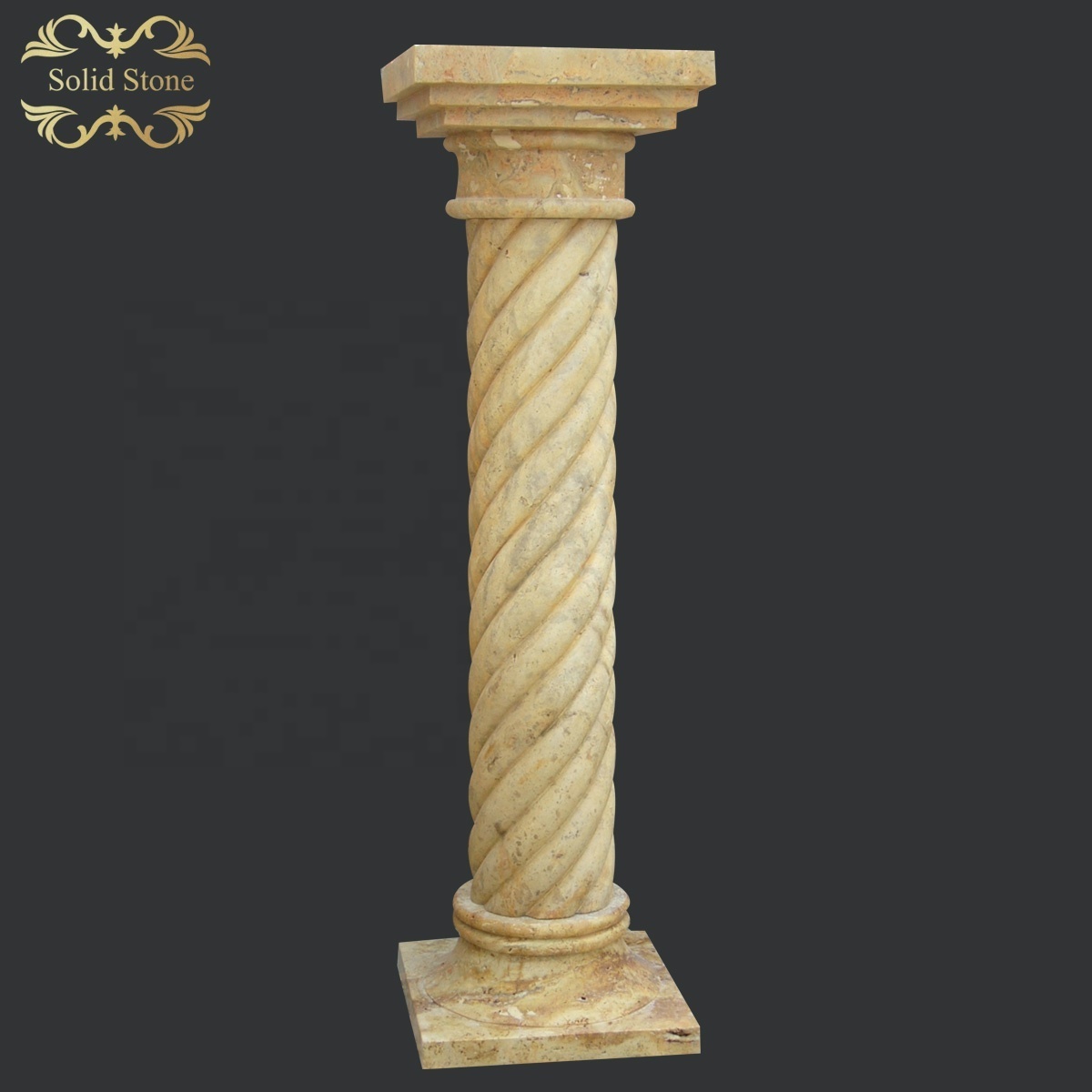 High skill hand carved classic design four seasons statue decorative granite column