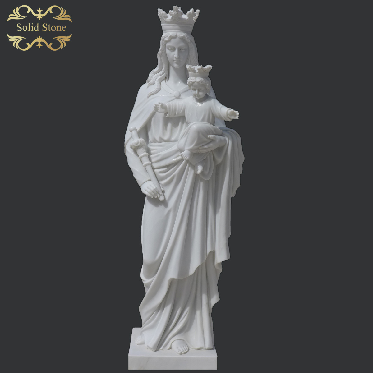 Life size hand carved white marble Jesus sculpture