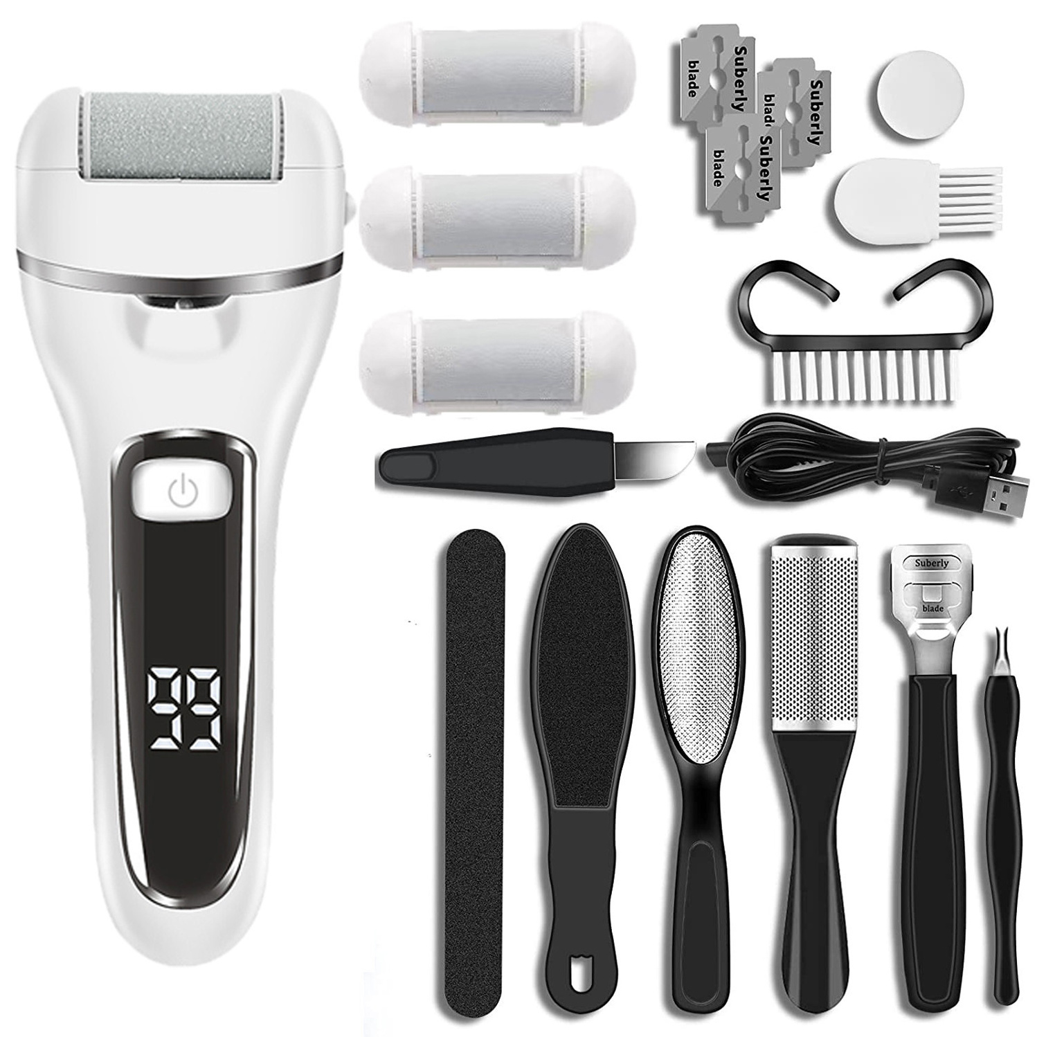 Electric Callus Remover With Vacuum Foot File For Feet Electronic Foot Grinder