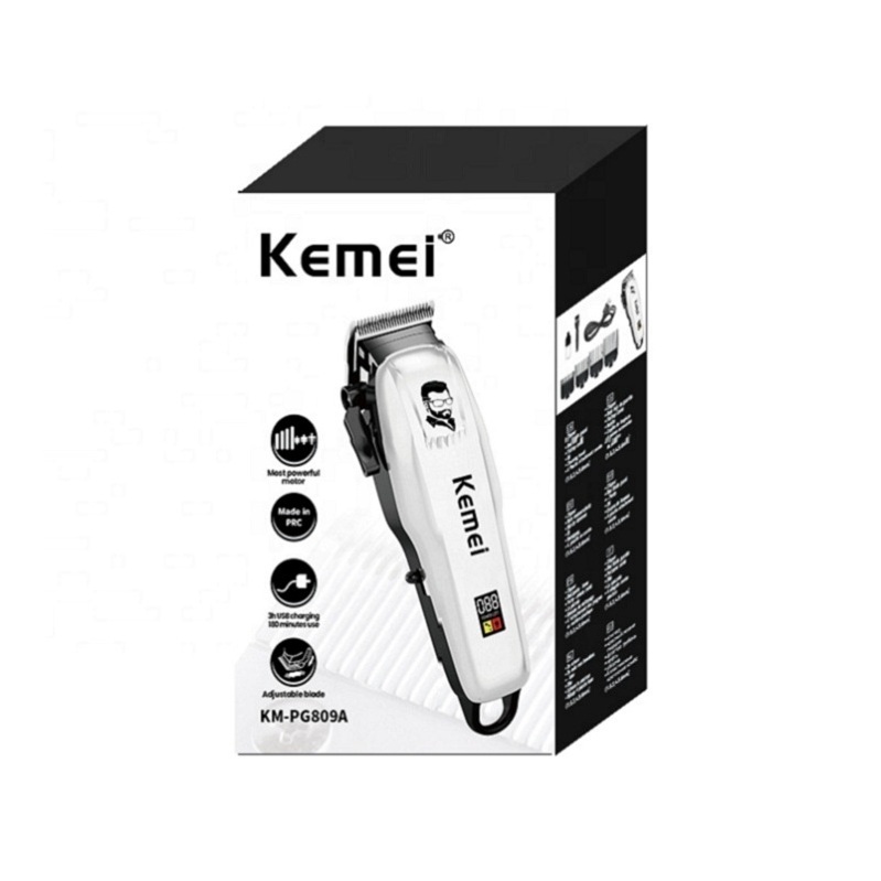 KEMEI PG809A Hair Shaving Machine Trimmer Set Barber Pop Hair Cutting Machines Metal Hair Trimmer Clippers