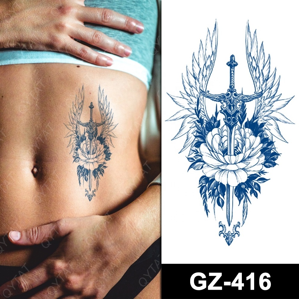 Sexy Body Art Long Lasting Temporary Waterproof Realistic Juice Based Semi Permanent Tattoo Genipa