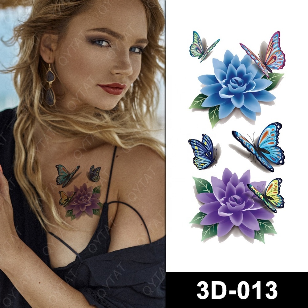 Wholesale High Quality Glamorous Body Art Various Lively Butterfly 3D Tattoo