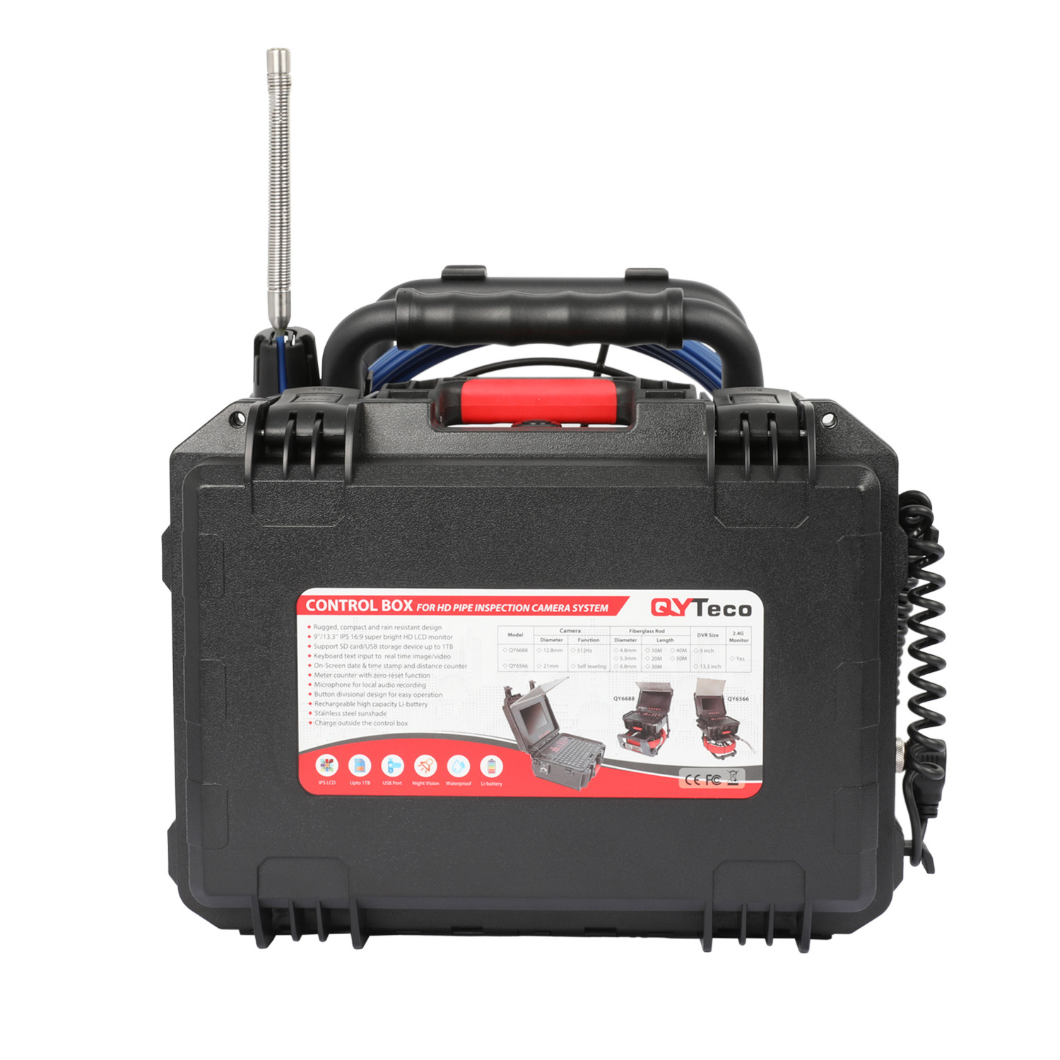 come with good quality Wireless Keyboard 4.8mm Fiberglass Pipe Clogging Sewer Inspection Camera