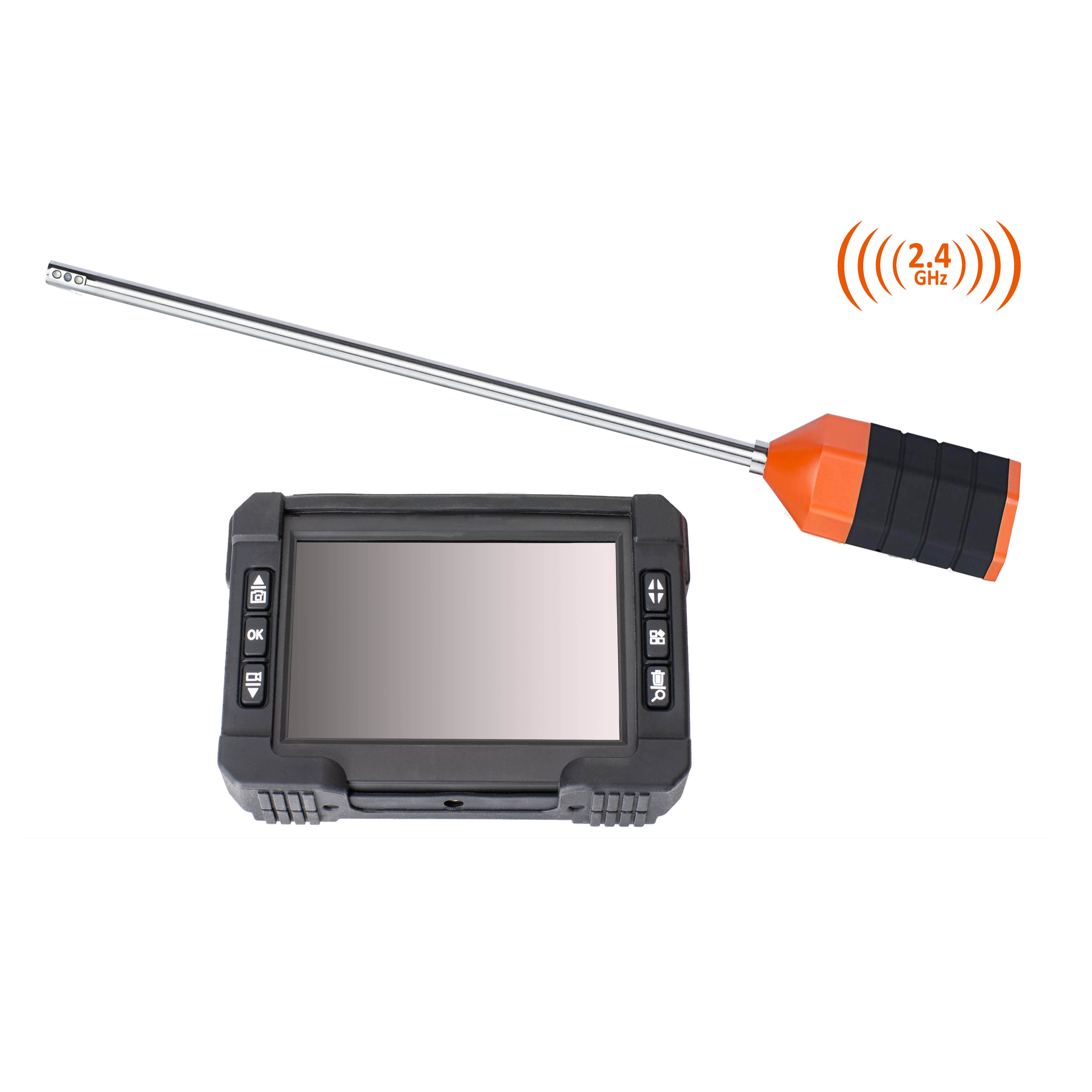 9mm Side view inspection camera rigid borescope with 5 inch monitor for cavity wall inspection