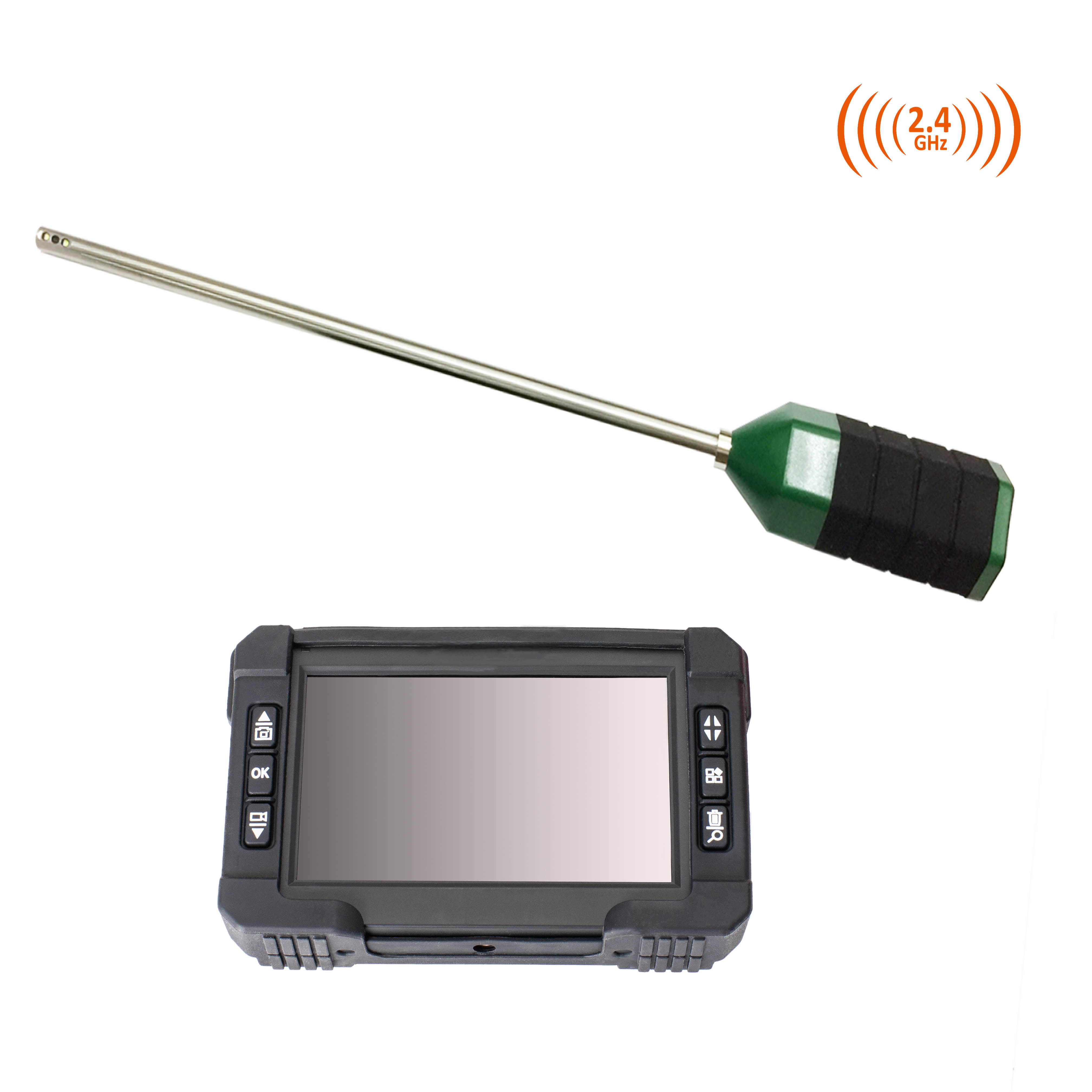 9mm Side view inspection camera rigid borescope with 5 inch monitor for cavity wall inspection