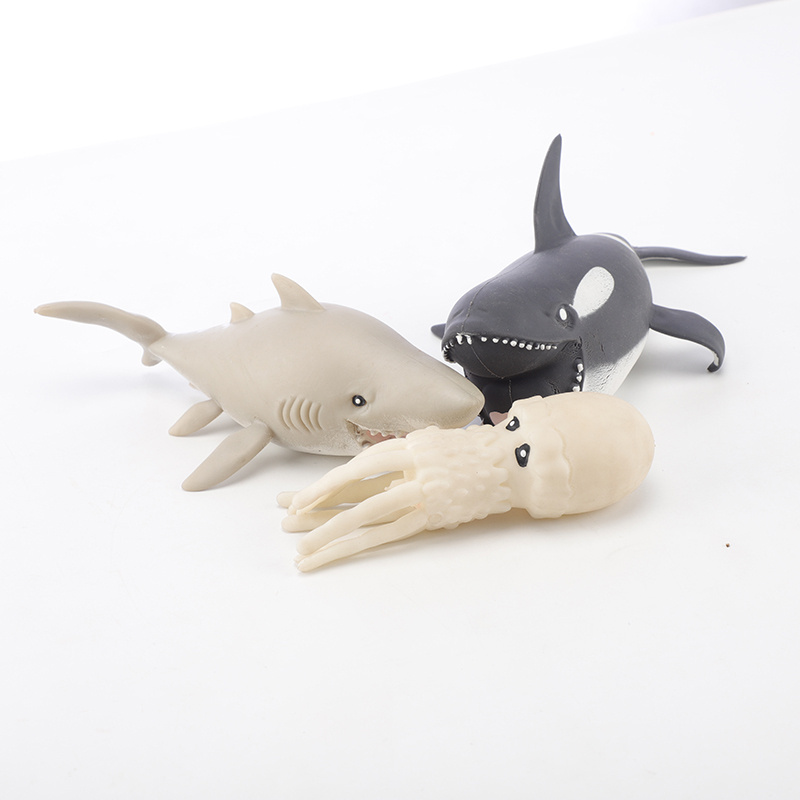 Factory Wholesale Filling Cotton Sand Novelty Fidget Squeeze Shark Toy