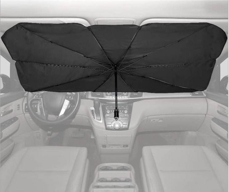 Latest Upgrade Front Windshield Sunshade Sun Shade Umbrella for Car, Car Sunshade Umbrella Silver Plastic Customized Logo Manual