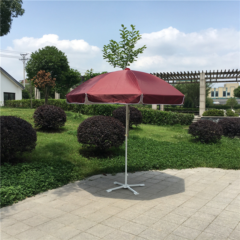 Chinese factory spot sale High quality beach umbrella can print logo blue red color outdoor sun umbrella