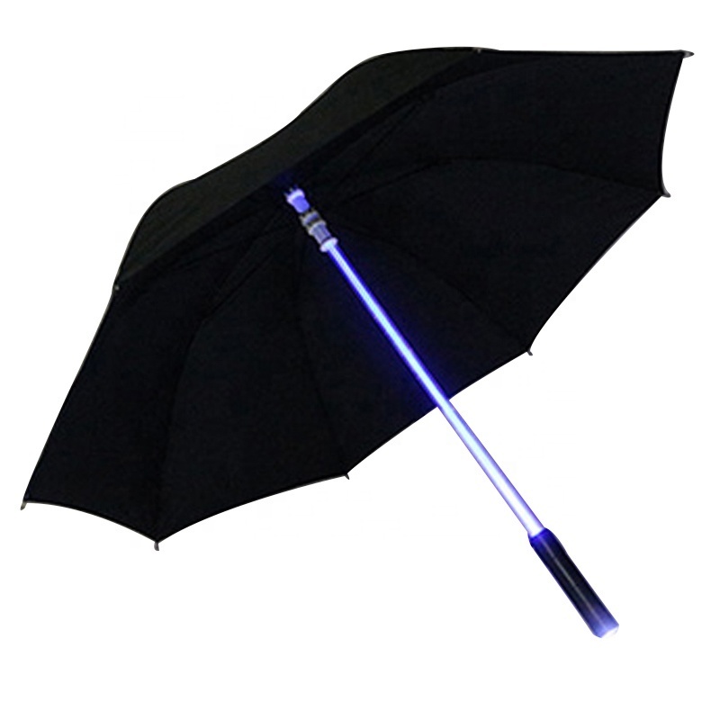 Hot Selling 7 Colors Flashlight Umbrella For The Rain Waterproof Umbrella