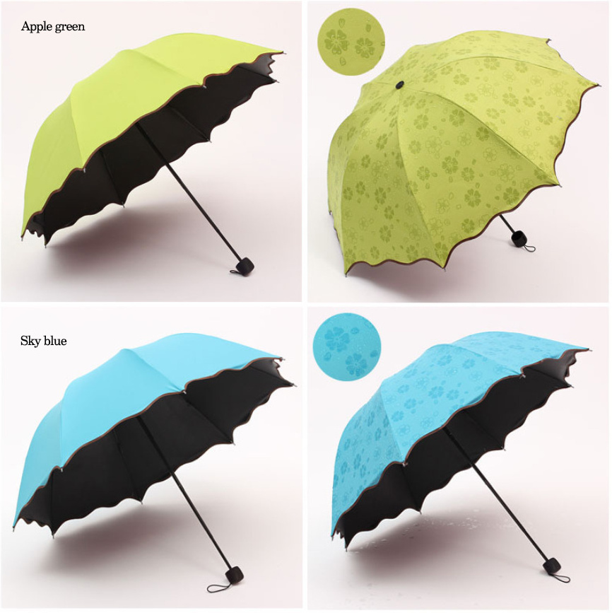 Popular Selling Portable Bloom flower Magic Umbrella Uv Protection Woman Umbrellas portable colorful