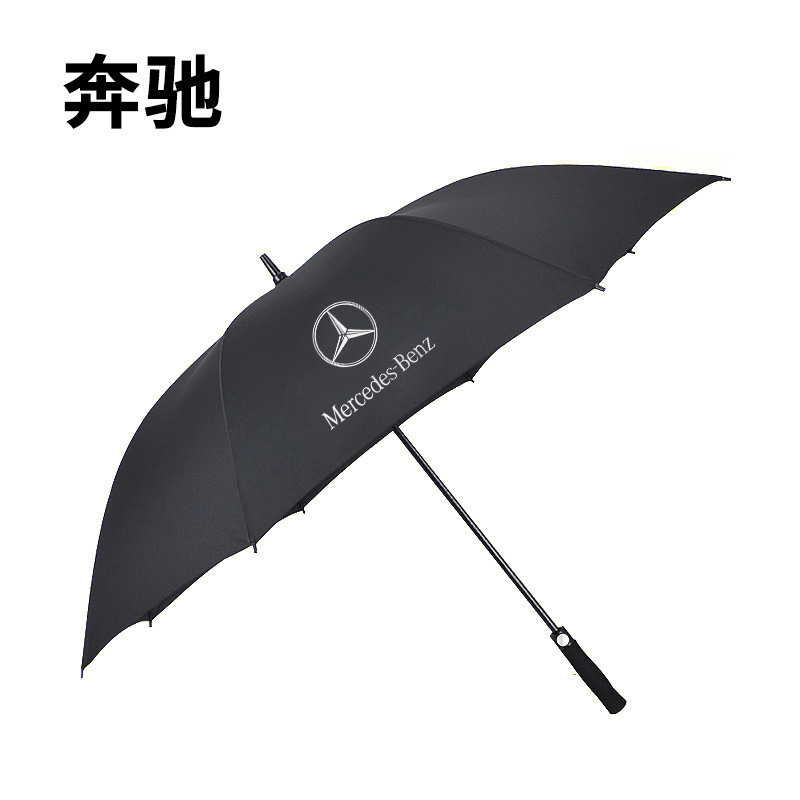 printing logo Full fiber long handle golf umbrella increase thickening automatic car advertising umbrella