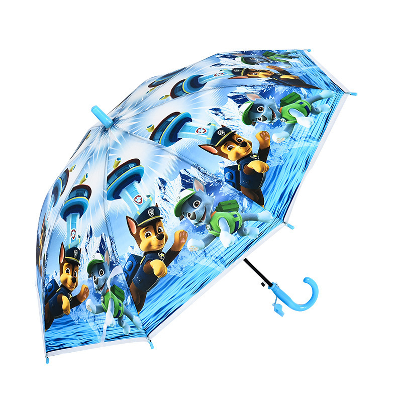 Cute Rain Sun Students Umbrella J shape Straight Printing Animal Cartoon Princess Umbrella Personalized Kids Umbrella