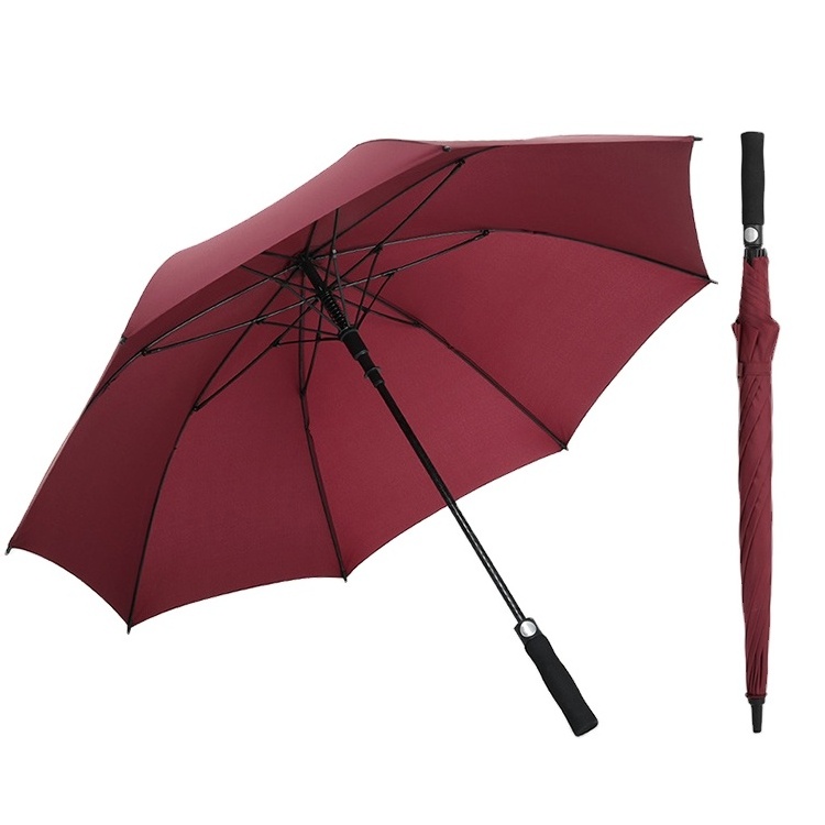 Strong Extra Large Automatic Promotional Business WindProof Golf Umbrella Custom Made High Quality Straight Umbrella