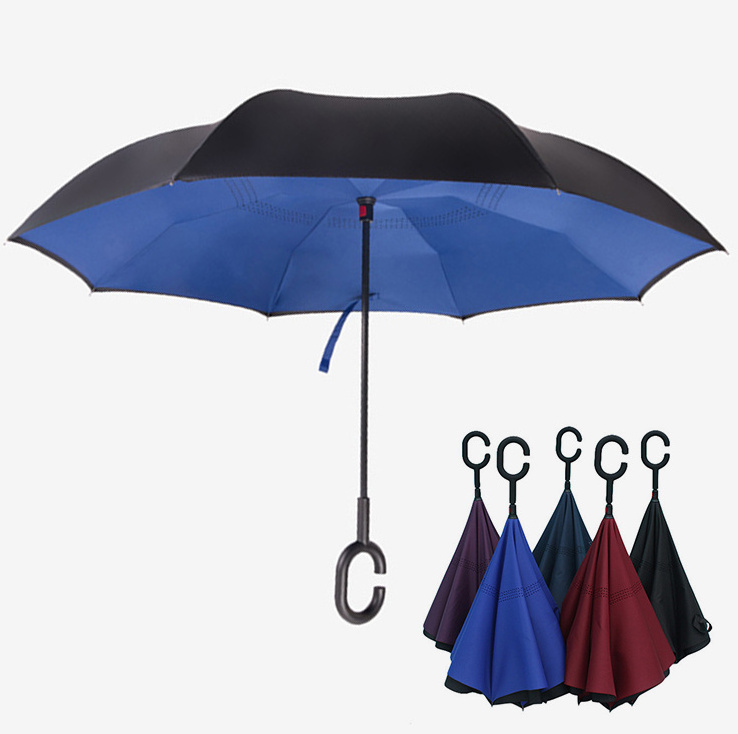 Sombrillas Straight Automatic Double Inverted Umbrella Reverse Umbrella Windproof For The Rain