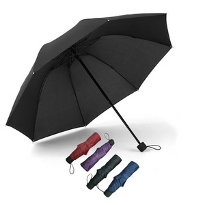 Promotional Cheap 21 Inch 8K 3 Fold Umbrella Manual Open Close Mini Umbrella Custom Logo Printing