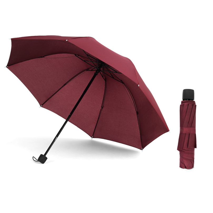 Promotional Cheap 21 Inch 8K 3 Fold Umbrella Manual Open Close Mini Umbrella Custom Logo Printing