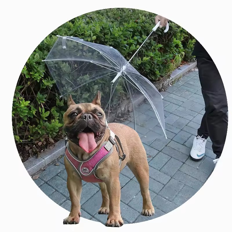 2024 newly waterproof pet rain gear dog cat umbrella