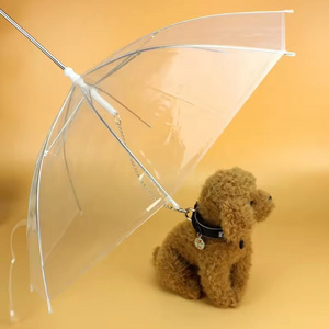 Cheap Transparent clear waterproof pet rain gear dog cat umbrella