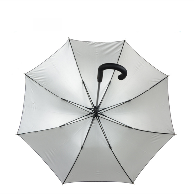 23inch 8K Silver coating UV-Protection umbrella windproof custom logo straight umbrella Promotional