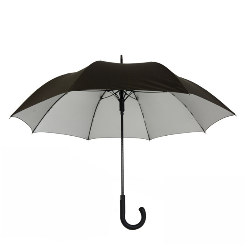 23inch 8K Silver coating UV-Protection umbrella windproof custom logo straight umbrella Promotional