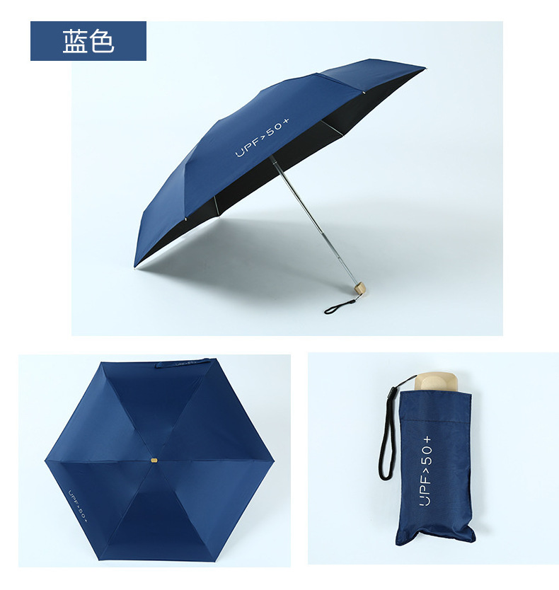 Outdoor beach Black Rubber sombrilla parasol reversible pocket mini folding umbrellas