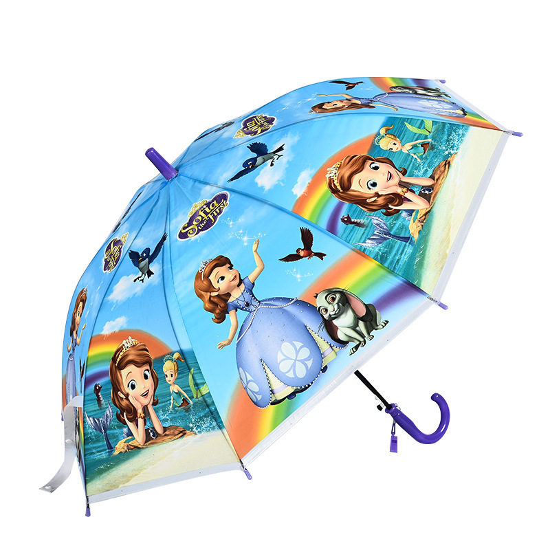 Pattern Elsa Kids Umbrella Wholesale Personalized Cartoon Cute Steel Plastic Polyester Digital Printing for Children POE 19