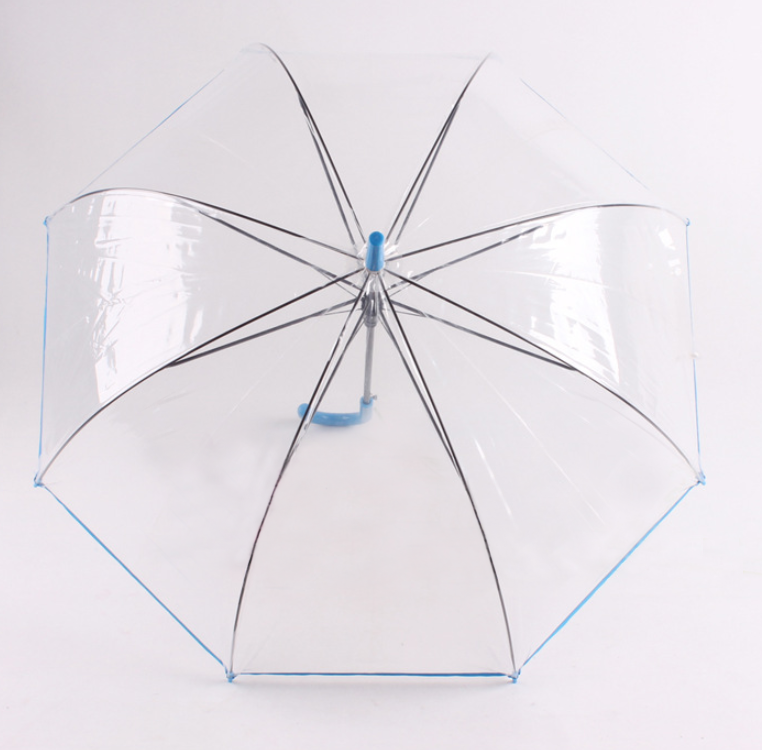 Automatic Logo Print Dome Bubble Plastic PVC POE Material Clear Colorful Transparent Umbrella