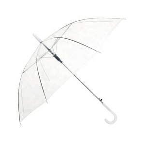 21inch*8k clear transparent umbrella straight umbrella with logo prints