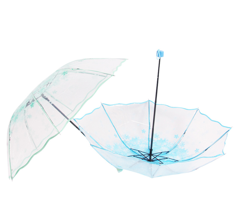 Eco-friendly poe bubble custom print clear umbrella windproof travel umbrella