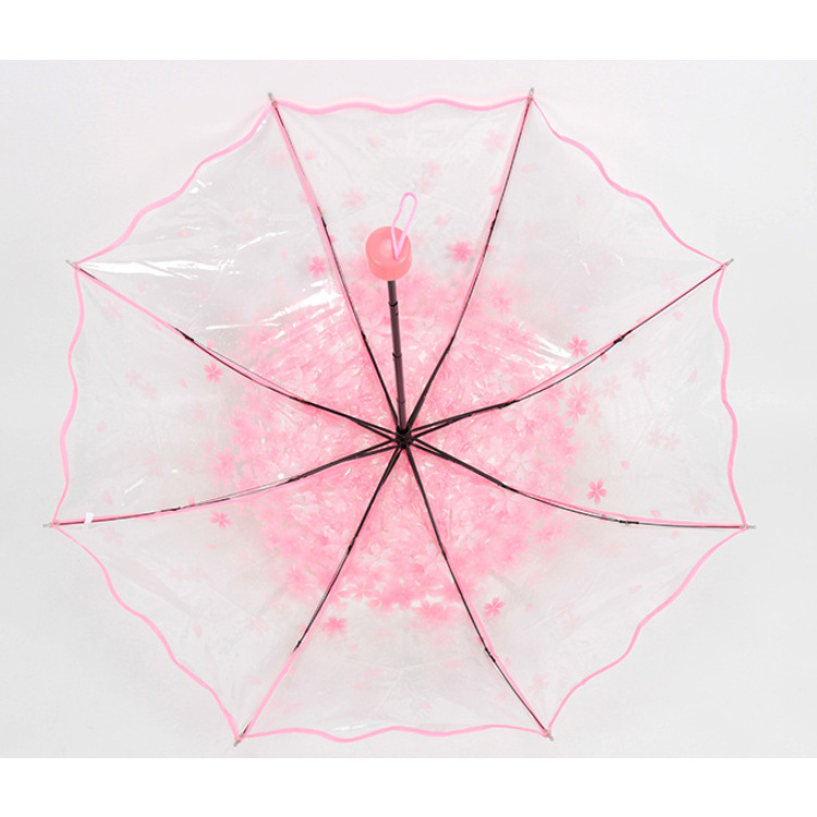 Eco-friendly poe bubble custom print clear umbrella windproof travel umbrella