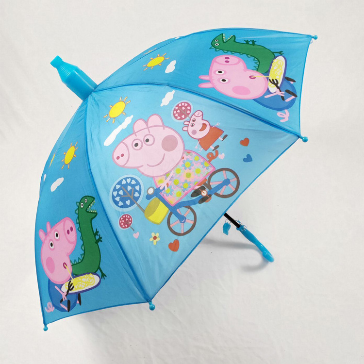 Kids Umbrella Pongee Anti Drip Cartoon Steel Plastic Polyester Digital Printing Country for Children Cute Umbrella 8K Steel