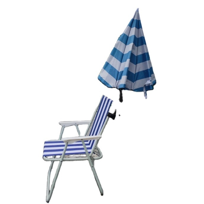 UV protection Beach chair clamp umbrella camping chair umbrella custom logo printed