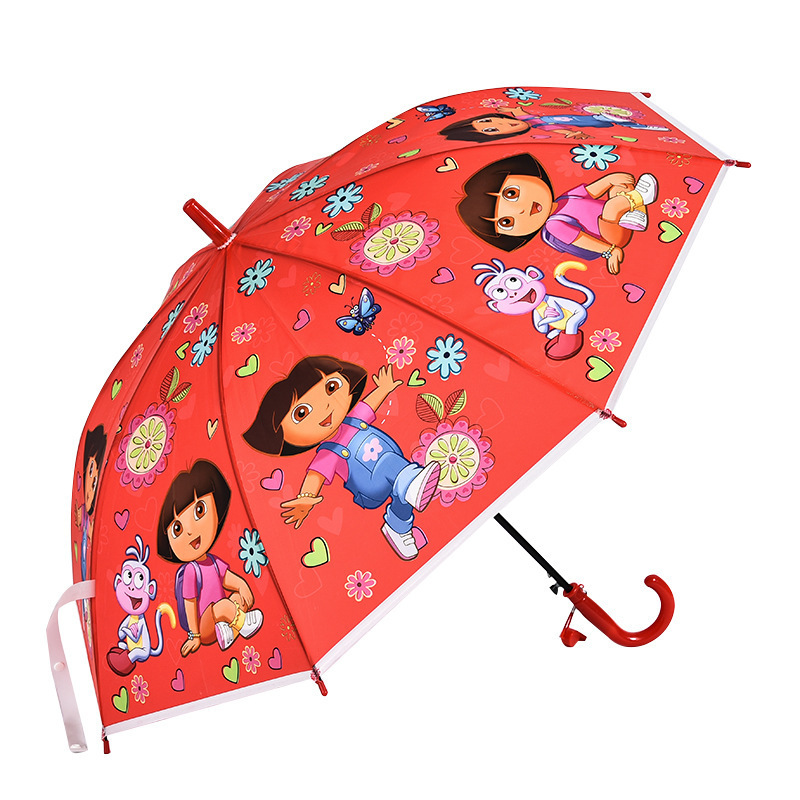 POE material dome shape transparent kids umbrella cheap clear umbrella for boys and girls