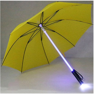 Creative Transform LED Light Long Umbrella Flashlight Light Straight Bar Clear Umbrella Custom LOGO Gift Advertising Umbrella