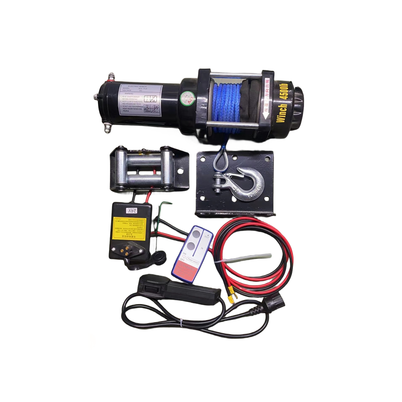 12v 4000 lbs electric winches with synthetic rope