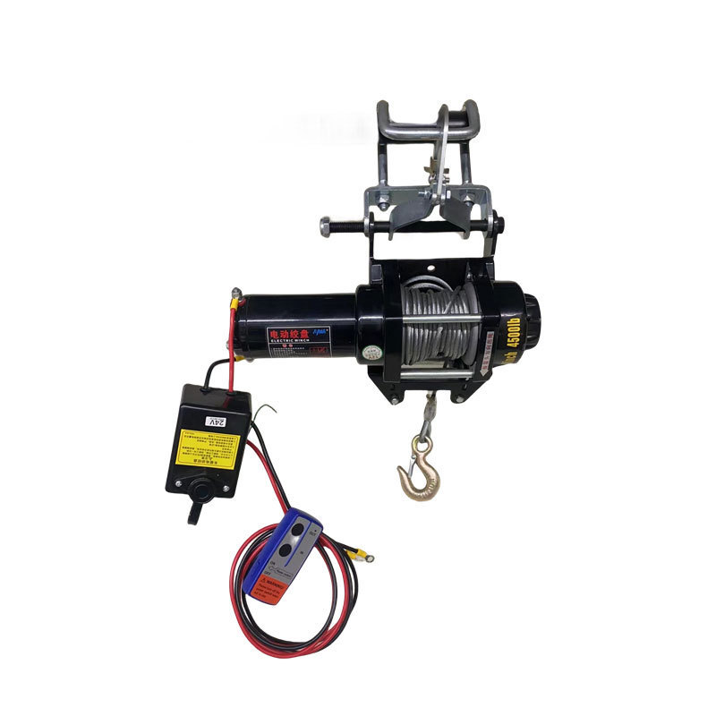 12v 4000 lbs electric winches with synthetic rope