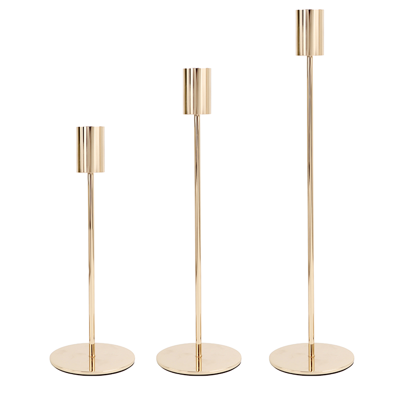 Best Selling Quality Gold Candle Sticks Holder Vintage Long Everlasting Candle Stick Stand