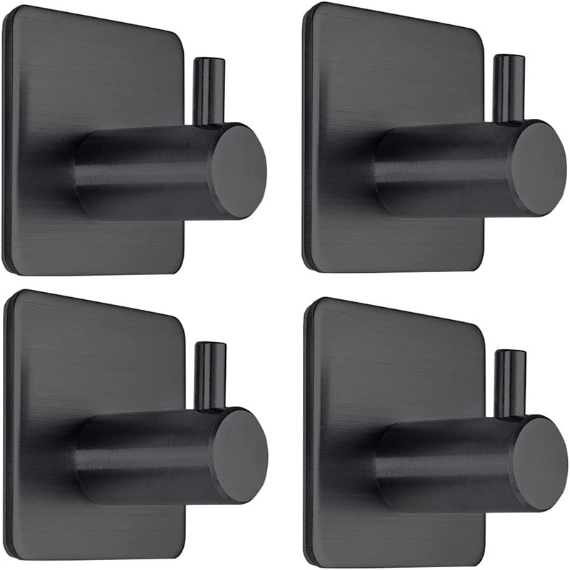 Stainless Steel self adhesive hooks wall mounted coat hook bathroom hook Wall Coat Rack