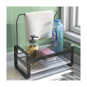 Stainless Steel Standing Countertop Kitchen Sink Organizer Caddy Sponge Rack Holder Large Kitchen Accessories