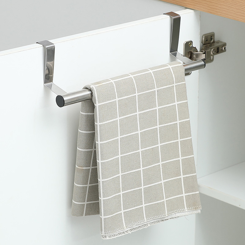 Bathroom Clothes Hanger Stainless Steel Towel Rail Over The Door Towel Rack Bar Hanger Over Kitchen Cabinet Door