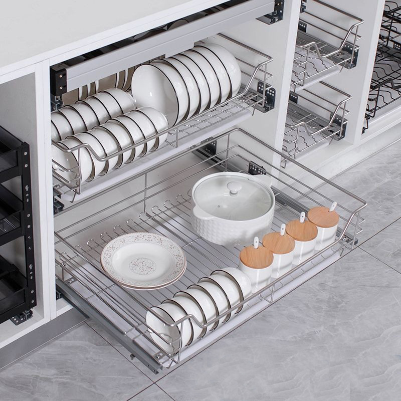 New Pull Out Spice Rack Organizer For Cabinet Organizer Clothes Bedroom Dish Rack Kitchen Cabinet Under Shelves Storage Basket