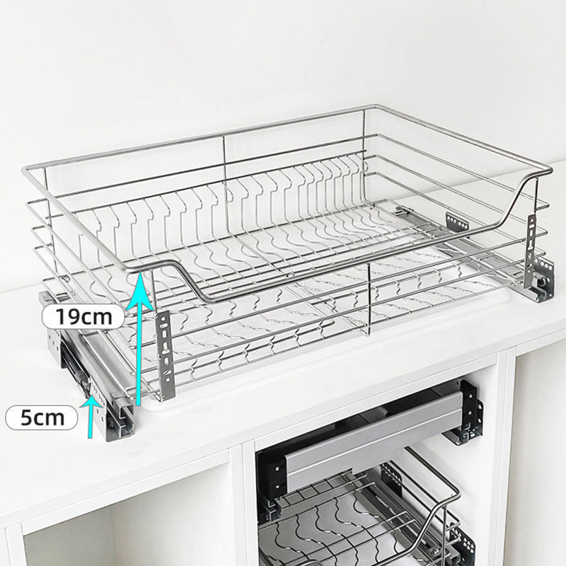 Oem Factory Short Deep Under-Shelf Pull Out Drawer Cupboard Organizer Cabinet Shelf Support Kitchen Cabinet Storage