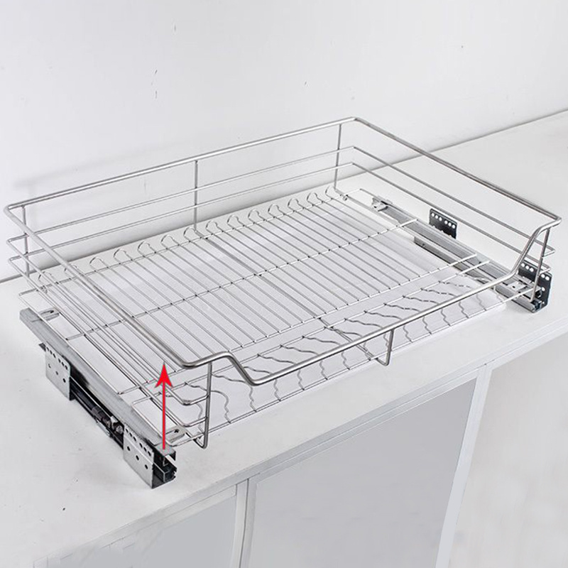 Oem Factory Short Deep Under-Shelf Pull Out Drawer Cupboard Organizer Cabinet Shelf Support Kitchen Cabinet Storage