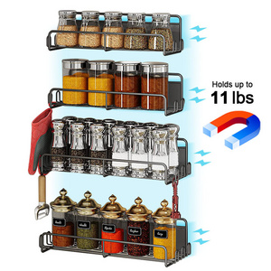 Hot Sale Cabinet Organizer No Drilling Wall Mounted Spice Holder Bottle Organizer Rustproof Seasoning Storage Rack